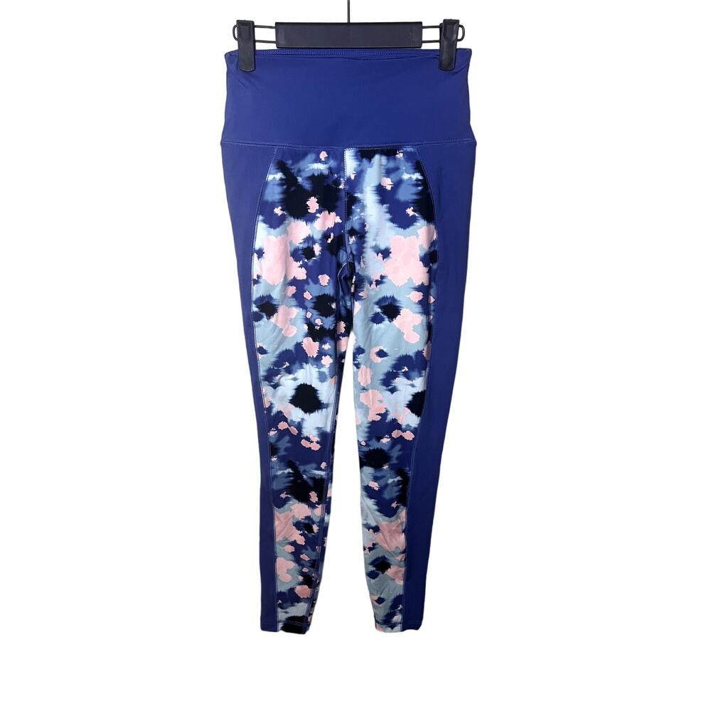Zelo's Leggings Women's Size Small Tropical Colors Blue Workout Exercise Comfort